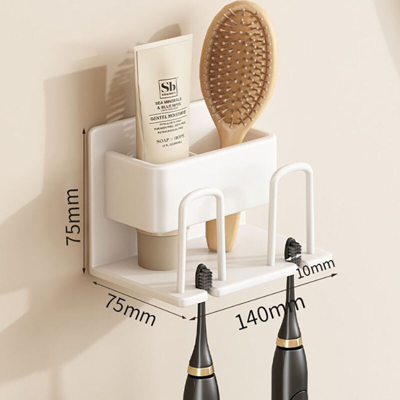 Marena Adhesive Countertop Organizer, No-Drill Bathroom Storage