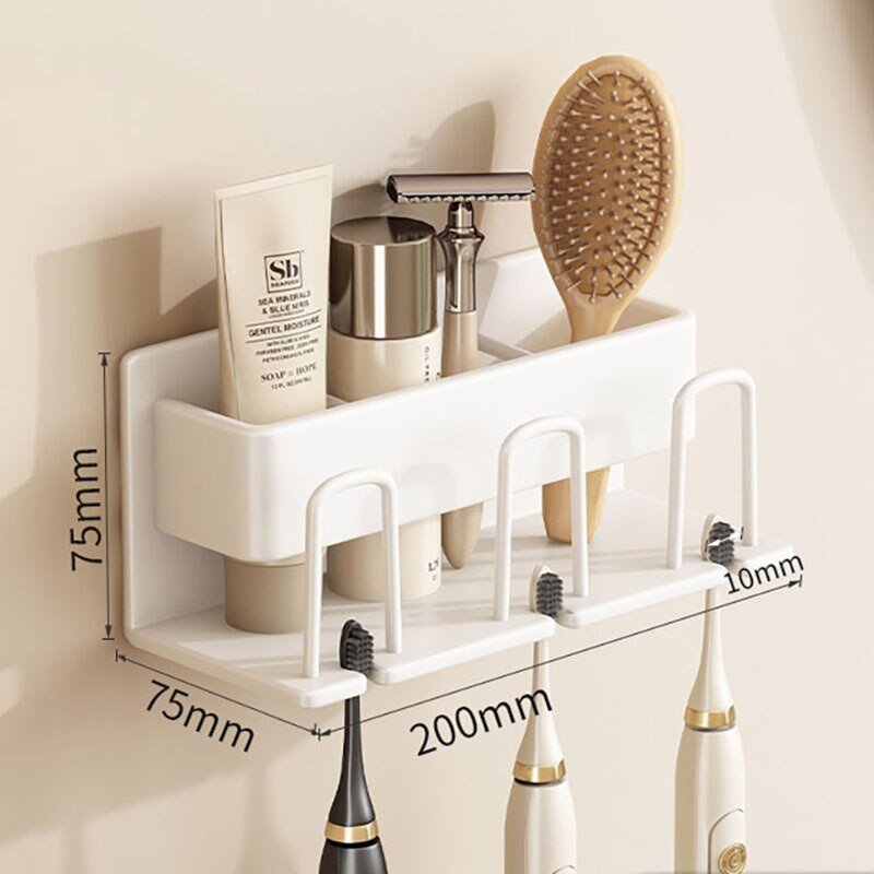 Marena Adhesive Countertop Organizer, No-Drill Bathroom Storage