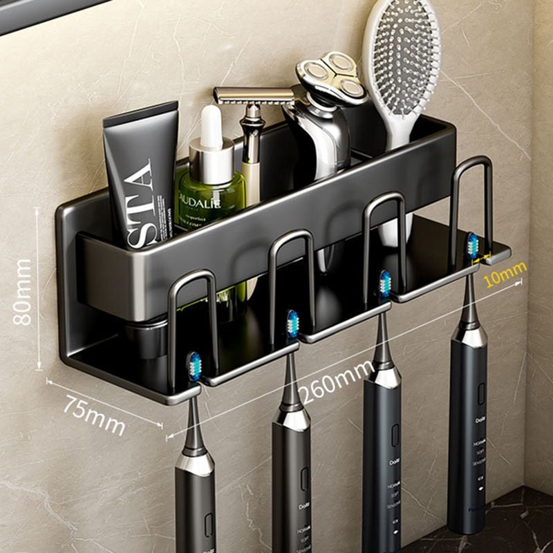 Marena Adhesive Countertop Organizer, No-Drill Bathroom Storage