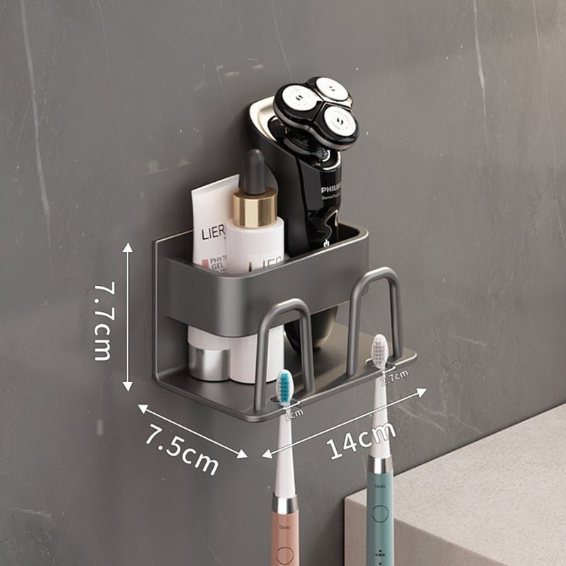 Marena Adhesive Countertop Organizer, No-Drill Bathroom Storage