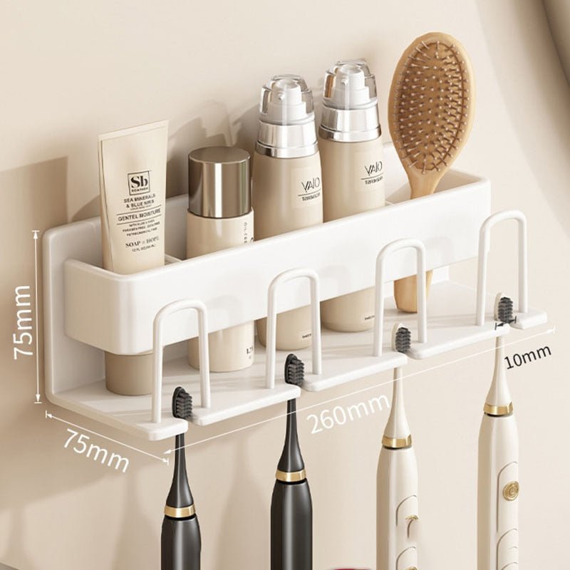 Marena Adhesive Countertop Organizer, No-Drill Bathroom Storage