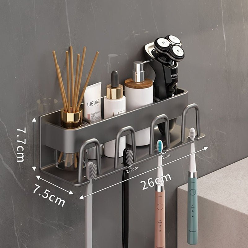 Marena Adhesive Countertop Organizer, No-Drill Bathroom Storage