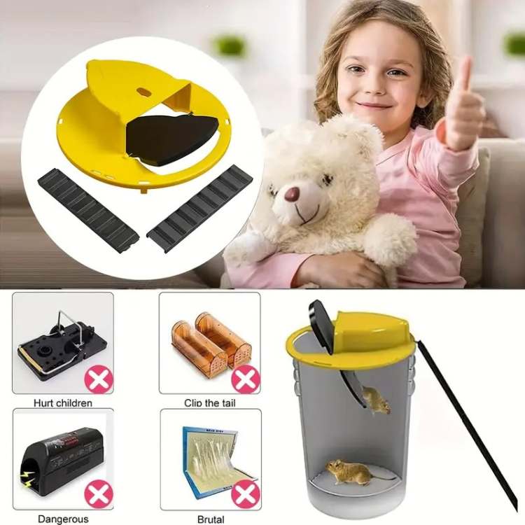 Armadilha Pax Multi-Captura para Ratos e Roedores, Design de Reinício Automático e Sem Contacto