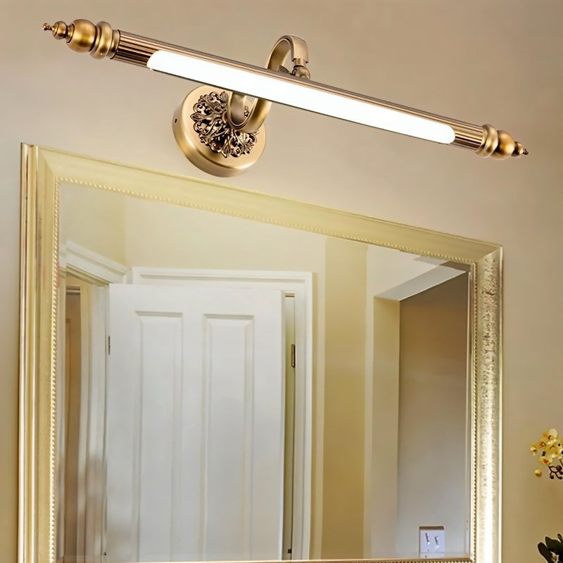 Luz de Parede Retro Copperlume com Base Ornamental e Detalhes Estriados