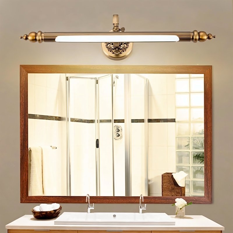 Luz de Parede Retro Copperlume com Base Ornamental e Detalhes Estriados