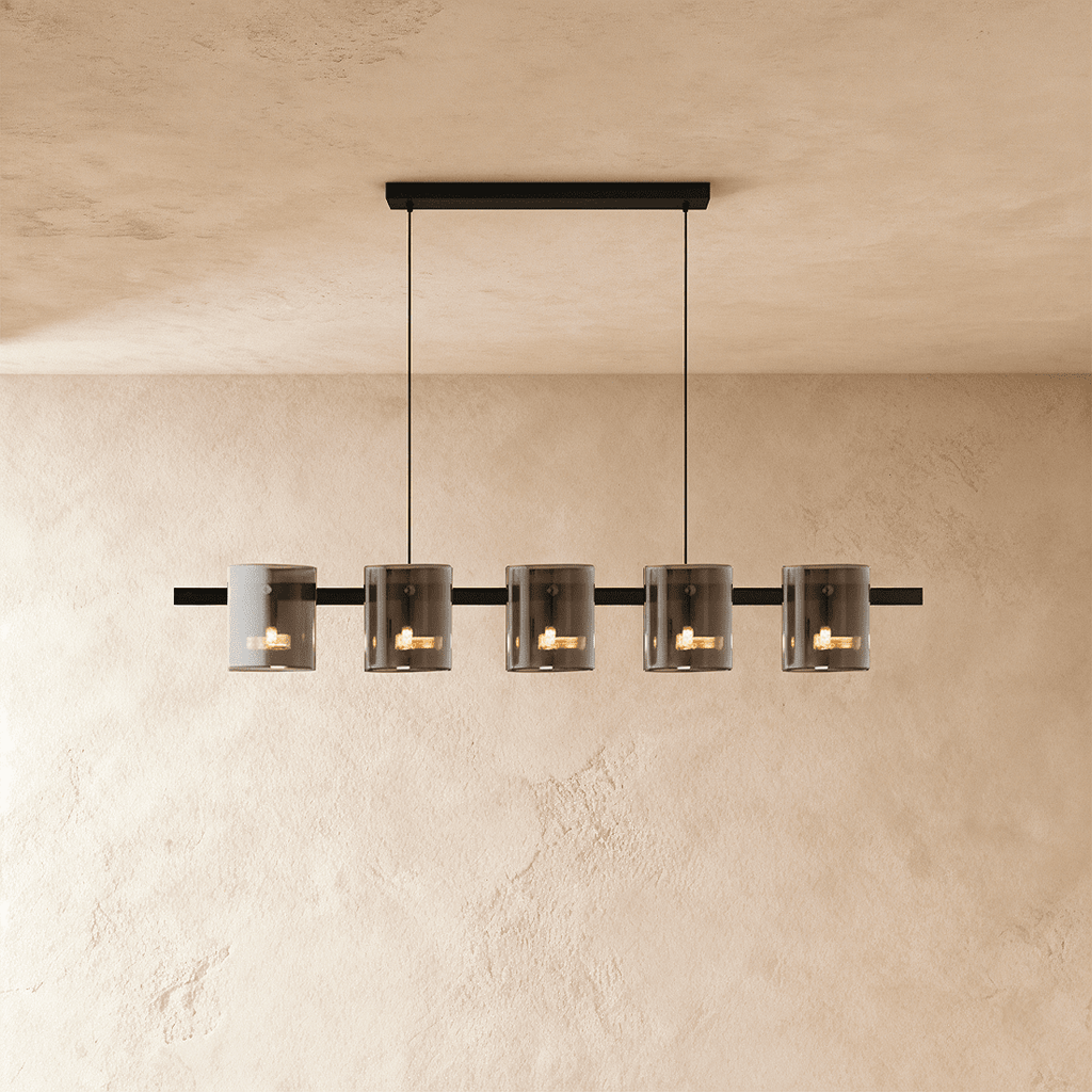 Křišťálový lustr LuminaRing s čirým sklem pro glamour obývací pokoj  