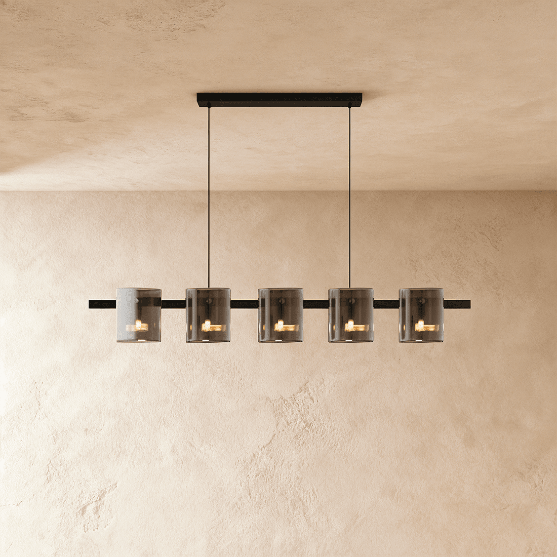 Křišťálový lustr LuminaRing s čirým sklem pro glamour obývací pokoj  