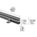 LumaWave Applique LED da parete in alluminio dimmerabile per pareti esterne