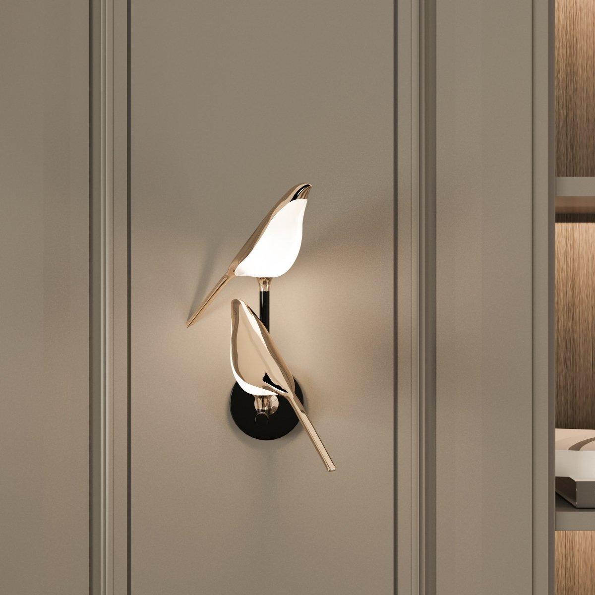 AviaryGlow Fuglelys Vegglampe Gir Varm Omgivelsesbelysning
