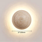 Asterra Travertine Wall Light, Cream Finish, Nordic Minimalist Style