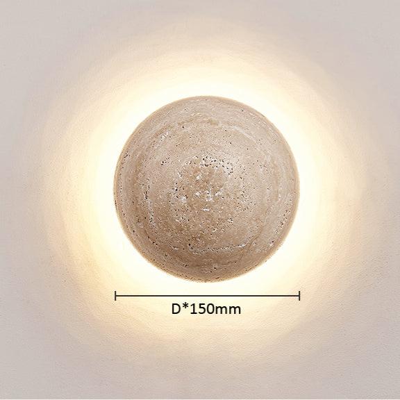 Asterra Travertine Wall Light, Cream Finish, Nordic Minimalist Style