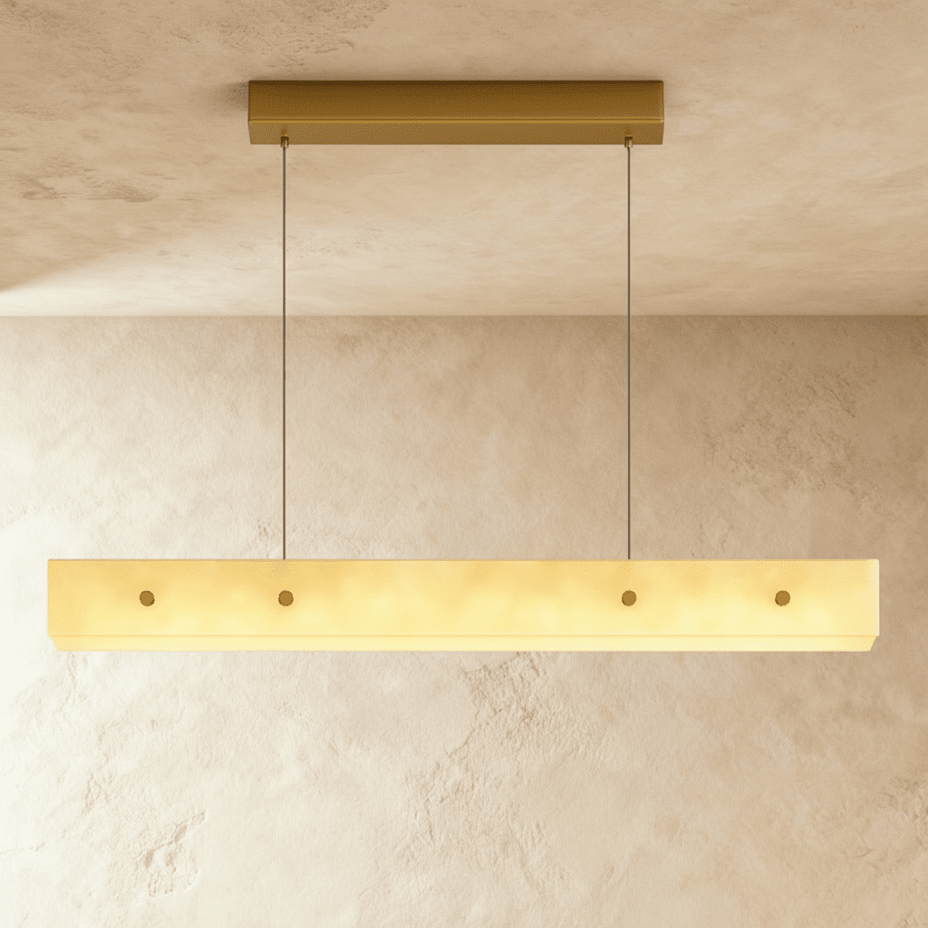 Żyrandol LumenCarve z marmuru i miedzi w dwóch rozmiarach