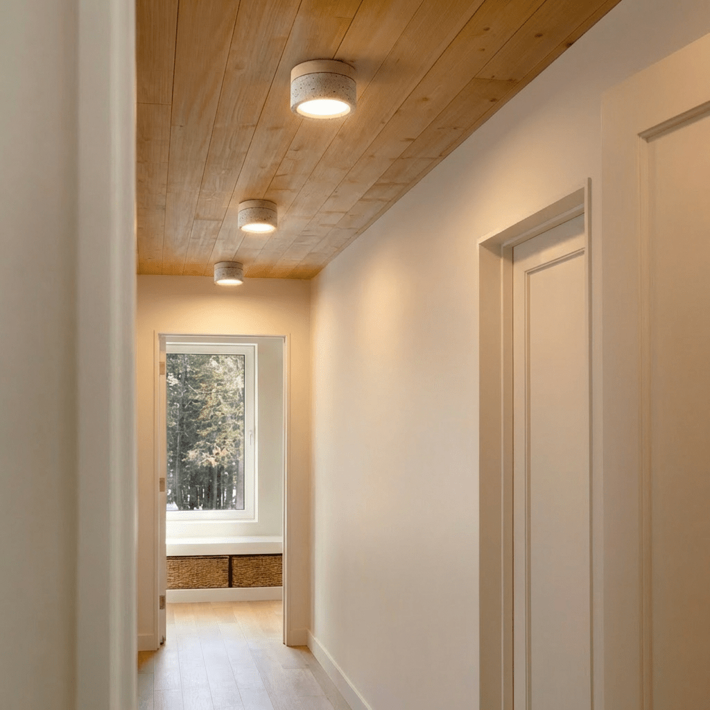 Lampa sufitowa Cylindra z miękkim światłem do korytarzy i sypialni