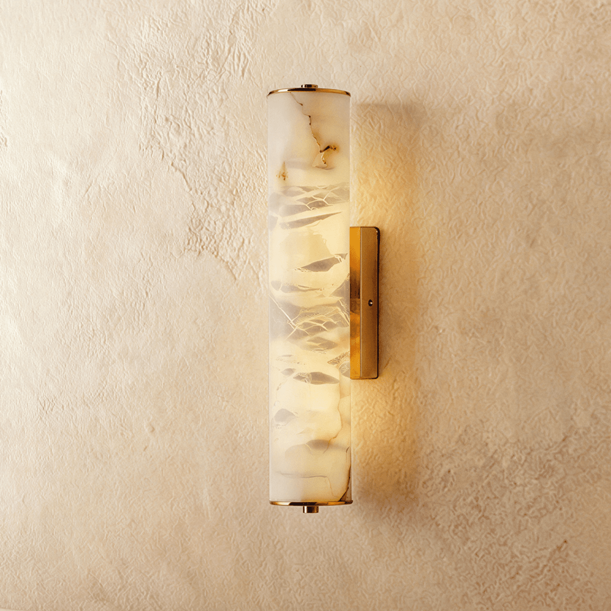 Albasten marmeren wandlamp met dubbele op- en neerwaartse verlichting
