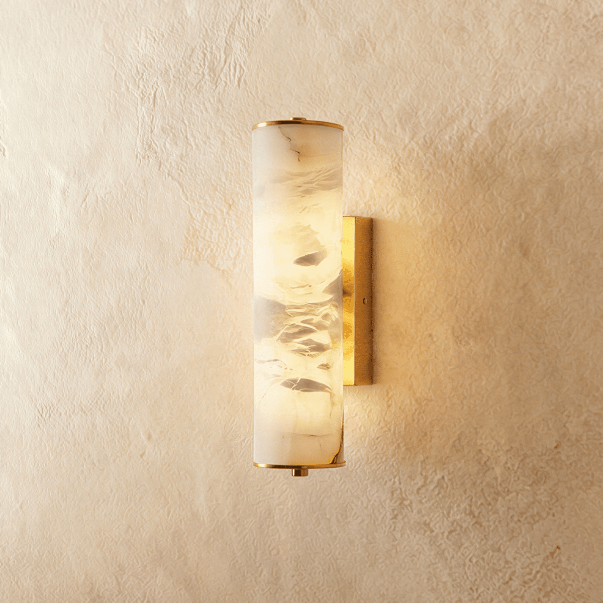 Albasten marmeren wandlamp met dubbele op- en neerwaartse verlichting