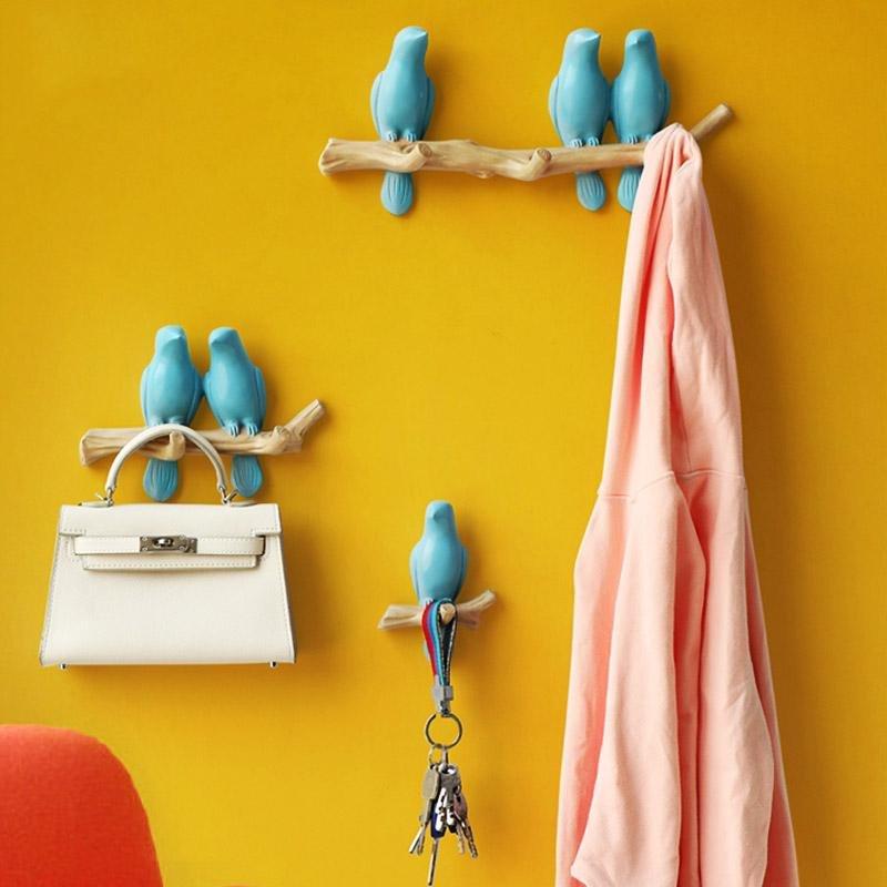Liora Resin Wall Hook, Bird Branch Design for Coats & Scarves