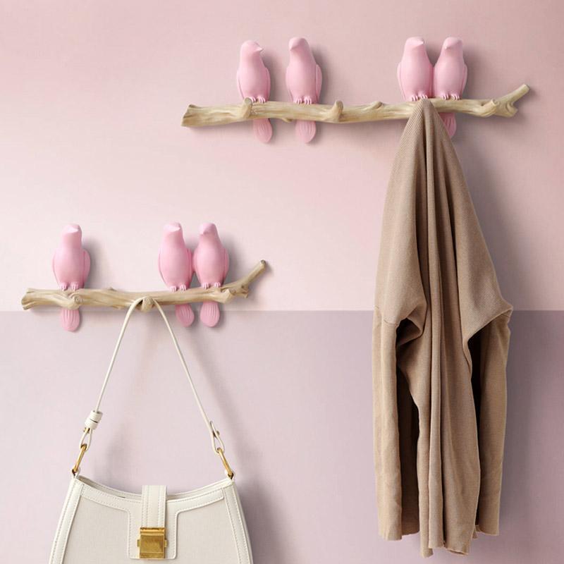 Liora Resin Wall Hook, Bird Branch Design for Coats & Scarves