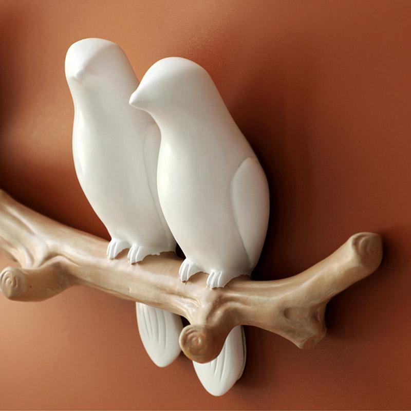 Liora Resin Wall Hook, Bird Branch Design for Coats & Scarves