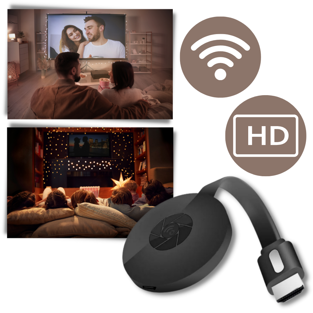 HDMI adaptér pro přenos obrazu z telefonu do televizoru, zrcadlení obrazovky v rozlišení 1080p