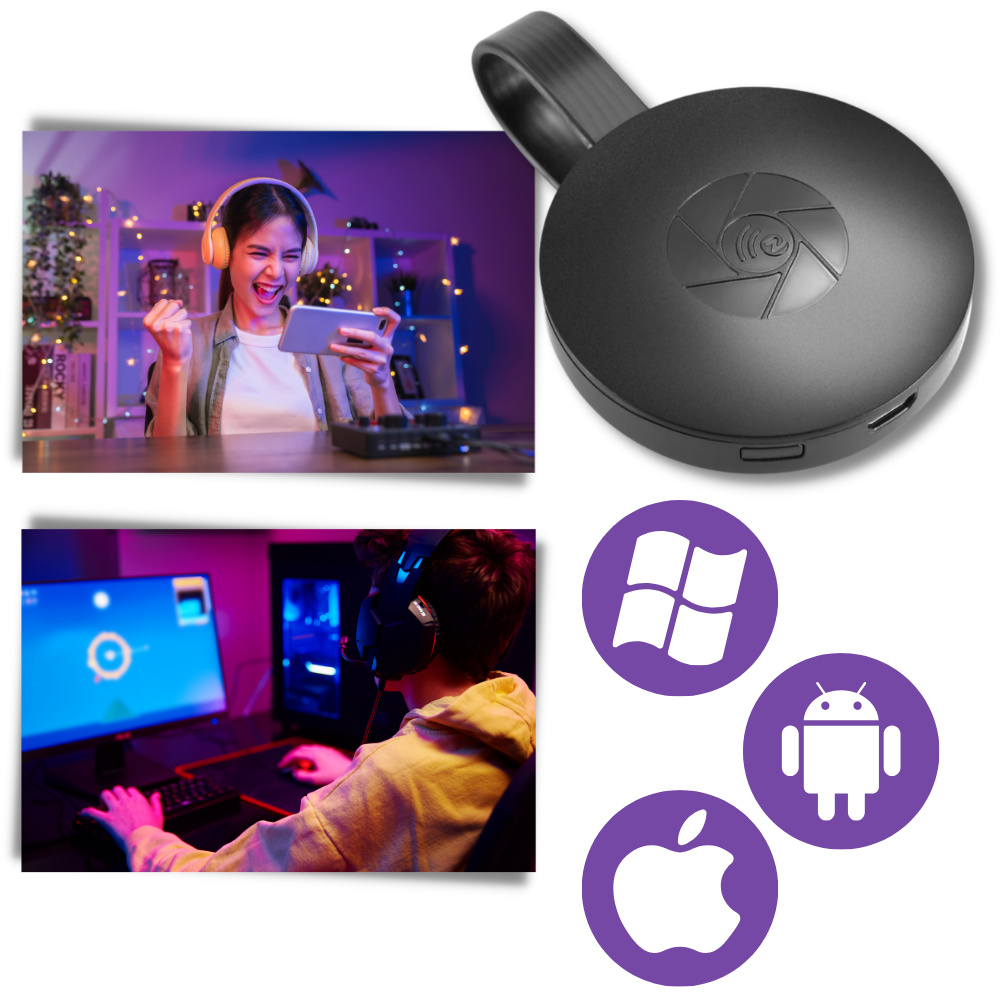 HDMI adaptér pro přenos obrazu z telefonu do televizoru, zrcadlení obrazovky v rozlišení 1080p