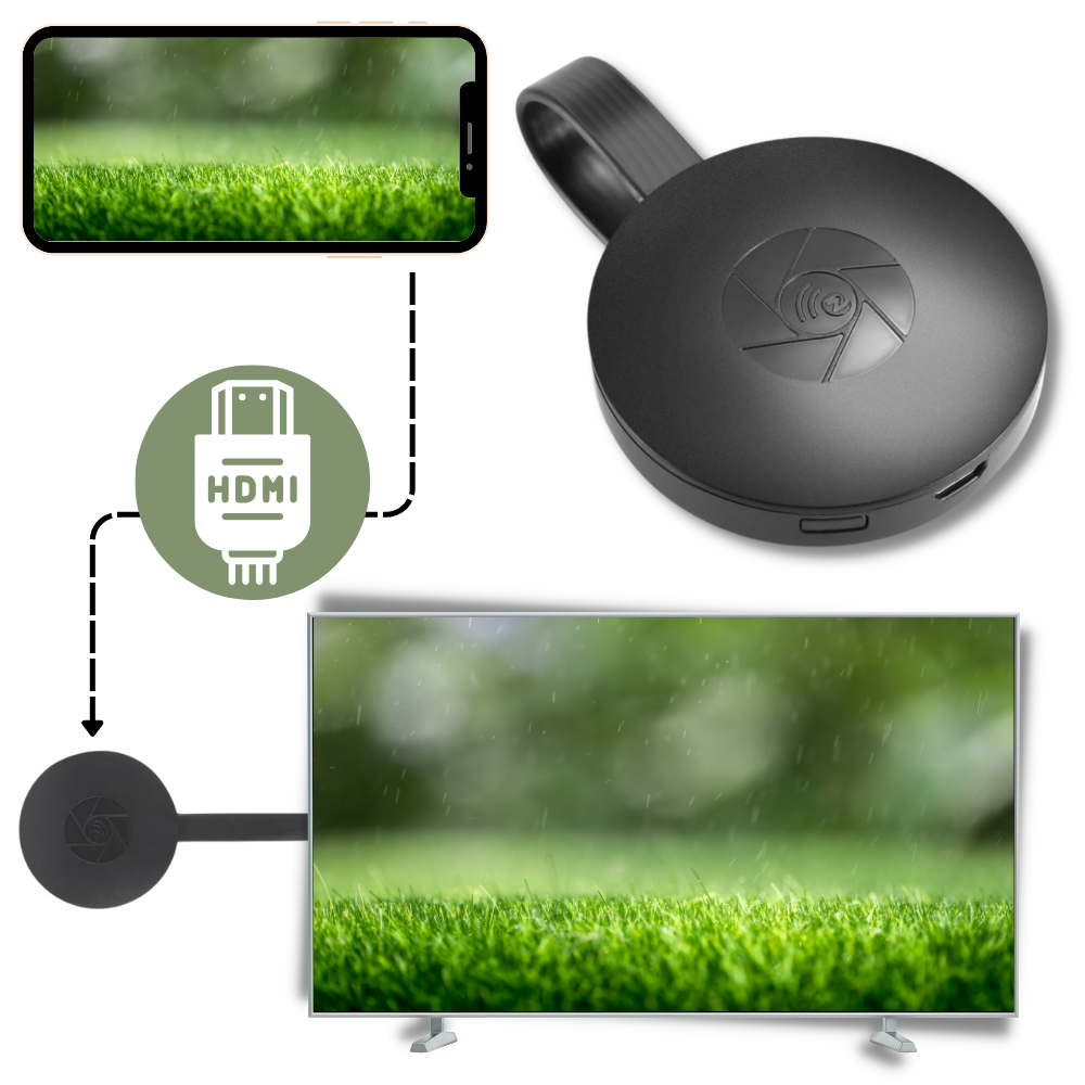 HDMI adaptér pro přenos obrazu z telefonu do televizoru, zrcadlení obrazovky v rozlišení 1080p