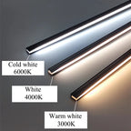 LED lišta pod kuchyňskou skříňku s možností zkrácení, úzký hliníkový profil, 3 odstíny světla