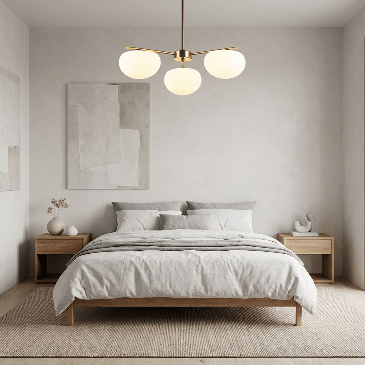 Aurora Gold Iron And Glass Pendant Light With Spherical Glass Shades For Living Rooms