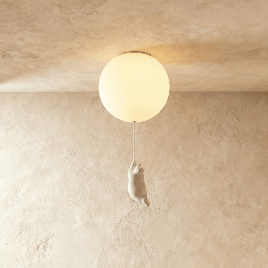 Bear Balloon Ceiling Light For Kids Room Cute Modern Night Lamp