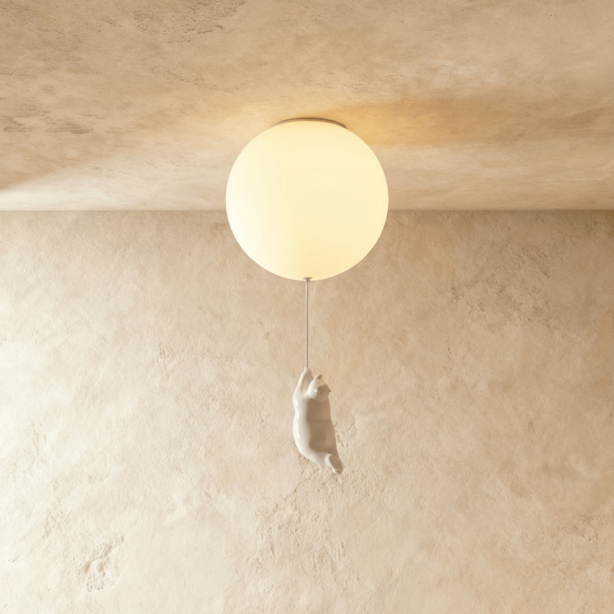 Bear Balloon Ceiling Light For Kids Room Cute Modern Night Lamp