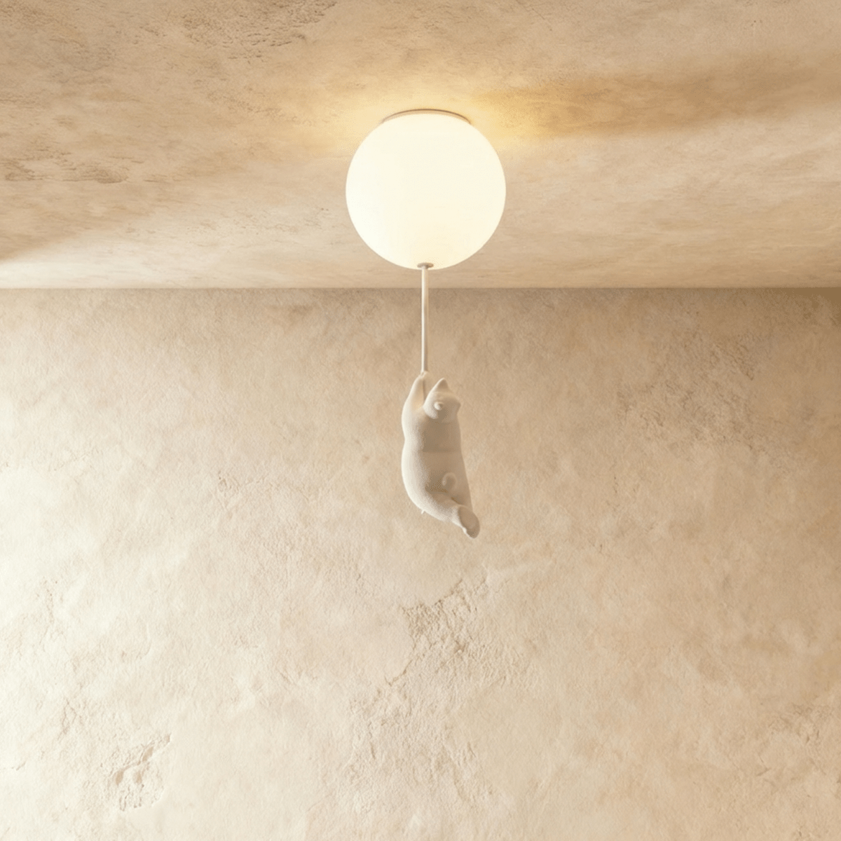 Bear Balloon Ceiling Light For Kids Room Cute Modern Night Lamp