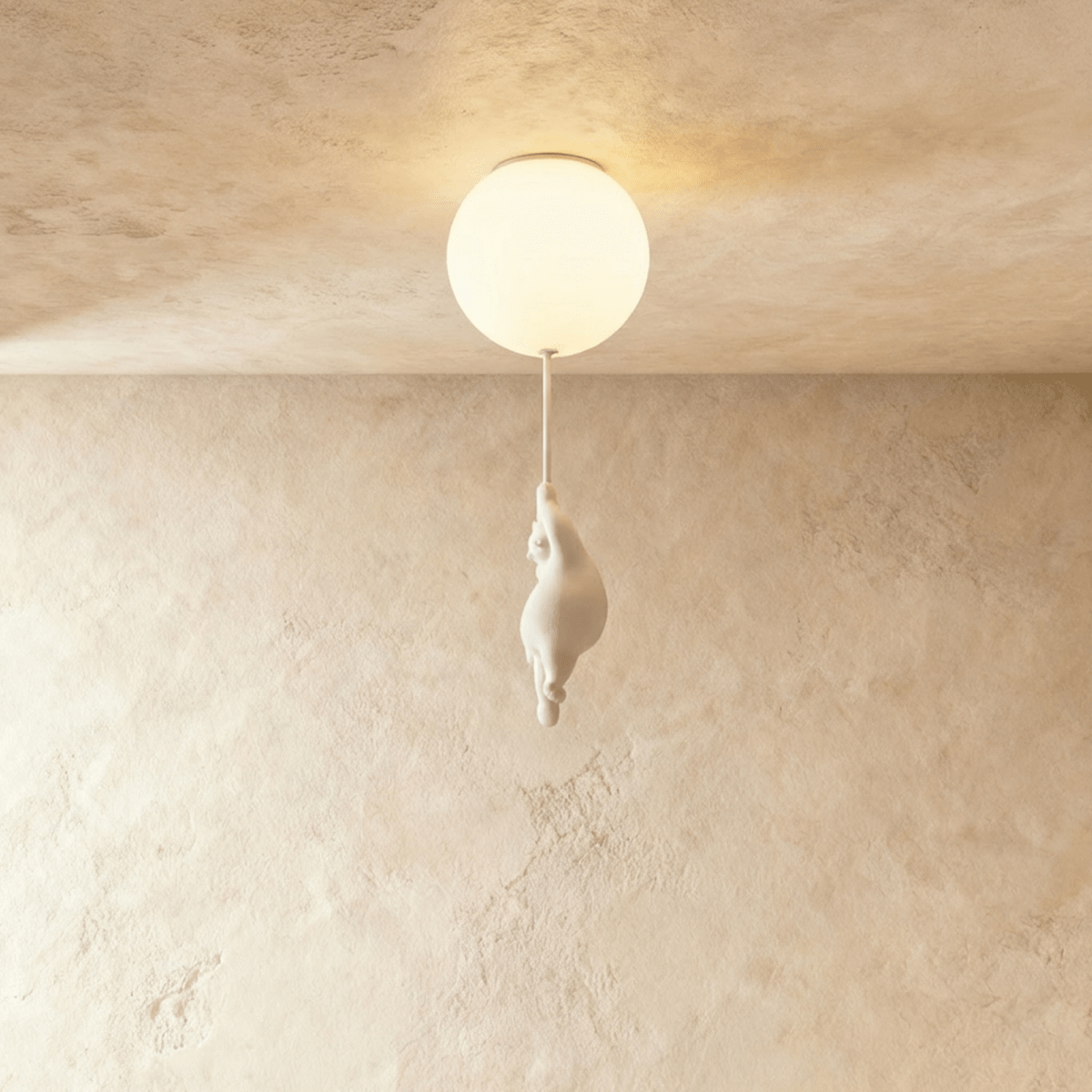 Bear Balloon Ceiling Light For Kids Room Cute Modern Night Lamp