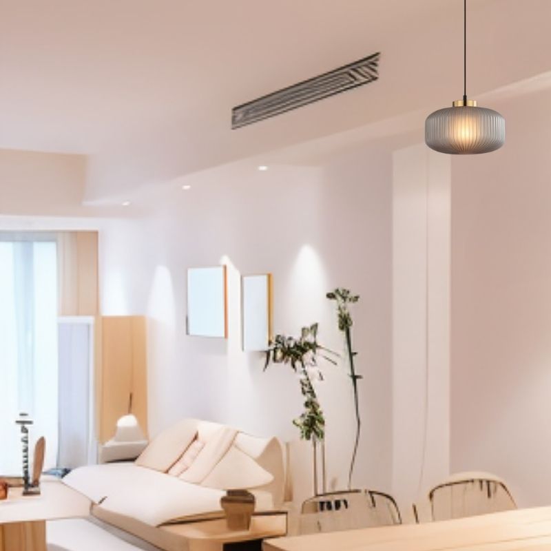 NovaLume Modern Iron And Glass Pendant Light For Kitchen And Dining Areas