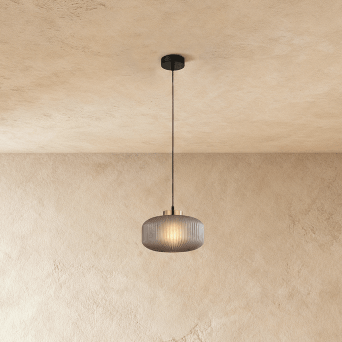 NovaLume Modern Iron And Glass Pendant Light For Kitchen And Dining Areas