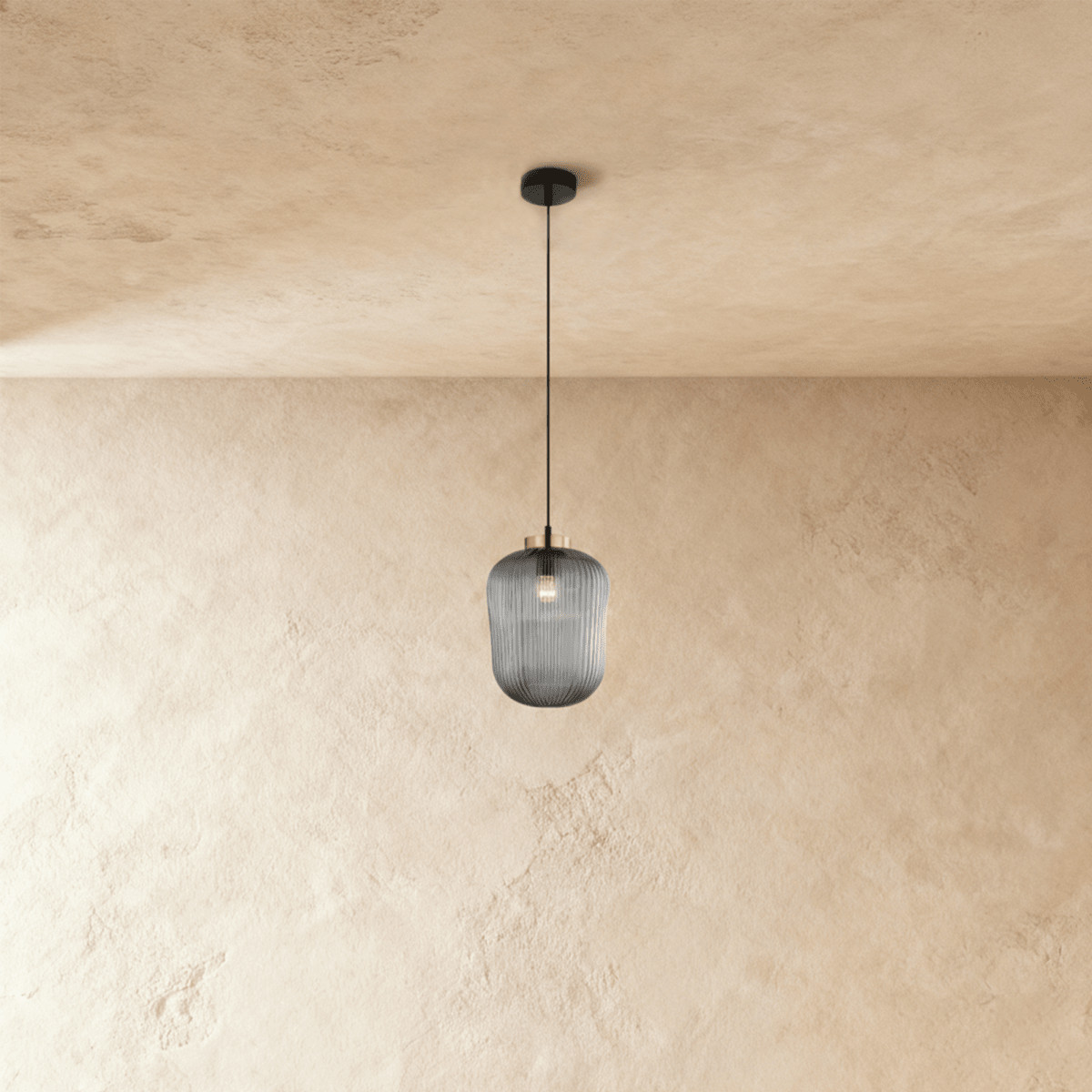 NovaLume Modern Iron And Glass Pendant Light For Kitchen And Dining Areas