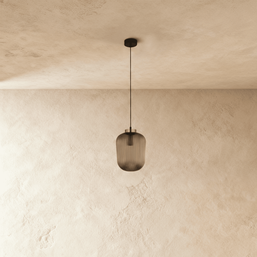 NovaLume Modern Iron And Glass Pendant Light For Kitchen And Dining Areas