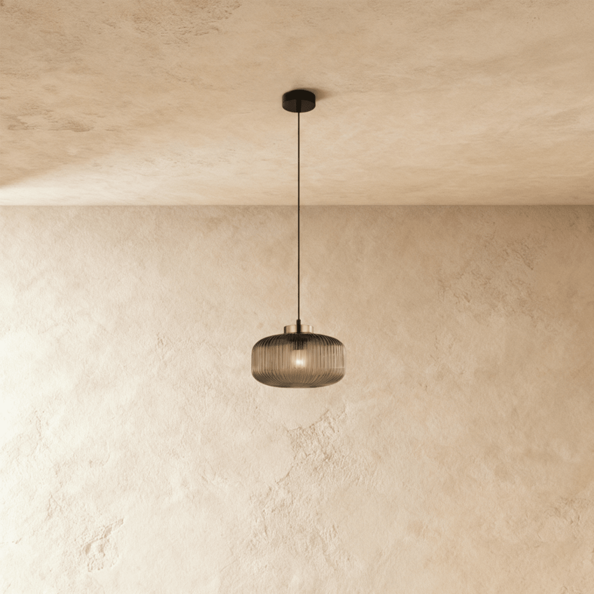 NovaLume Modern Iron And Glass Pendant Light For Kitchen And Dining Areas