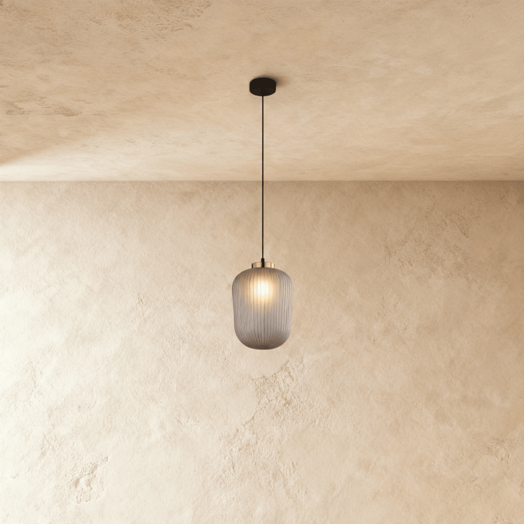 NovaLume Modern Iron And Glass Pendant Light For Kitchen And Dining Areas