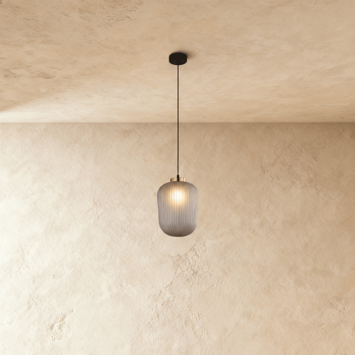 NovaLume Modern Iron And Glass Pendant Light For Kitchen And Dining Areas