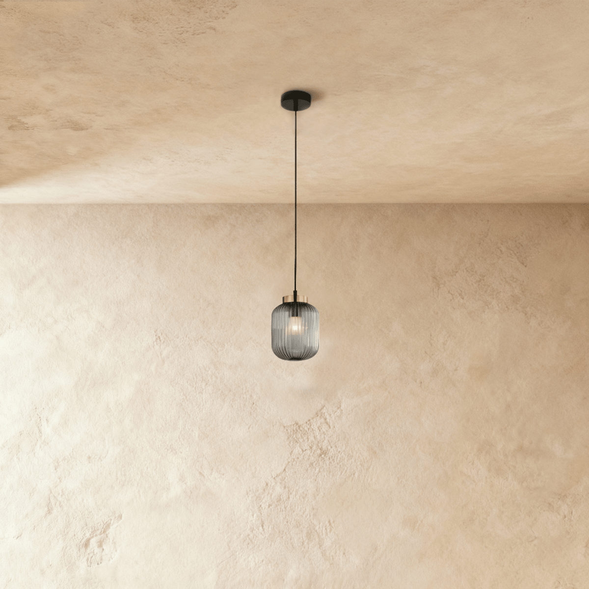 NovaLume Modern Iron And Glass Pendant Light For Kitchen And Dining Areas