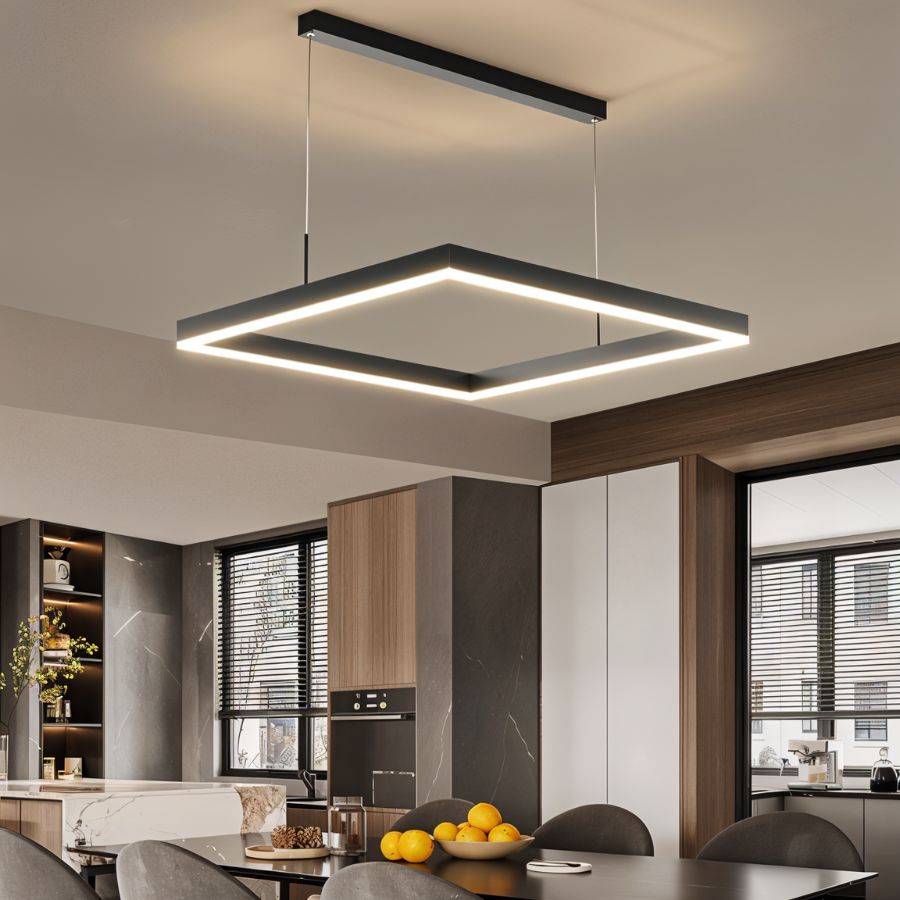 Noir Aura Chandelier for Elegant Diffused Lighting in Black or White