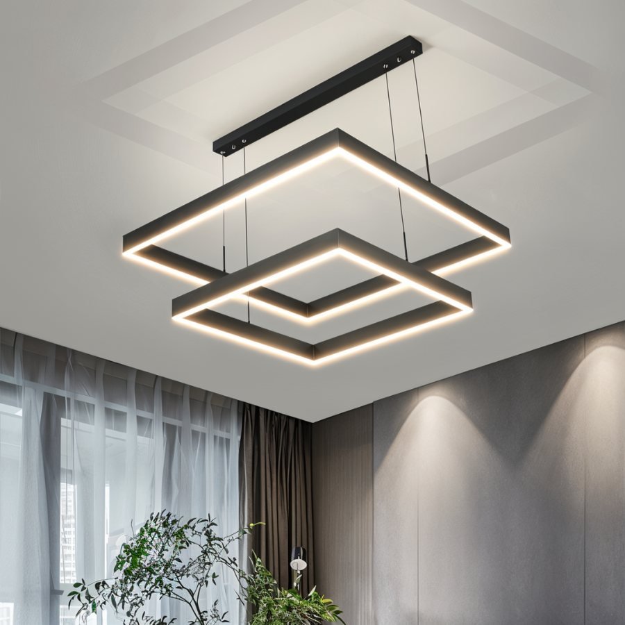 Noir Aura Chandelier for Elegant Diffused Lighting in Black or White