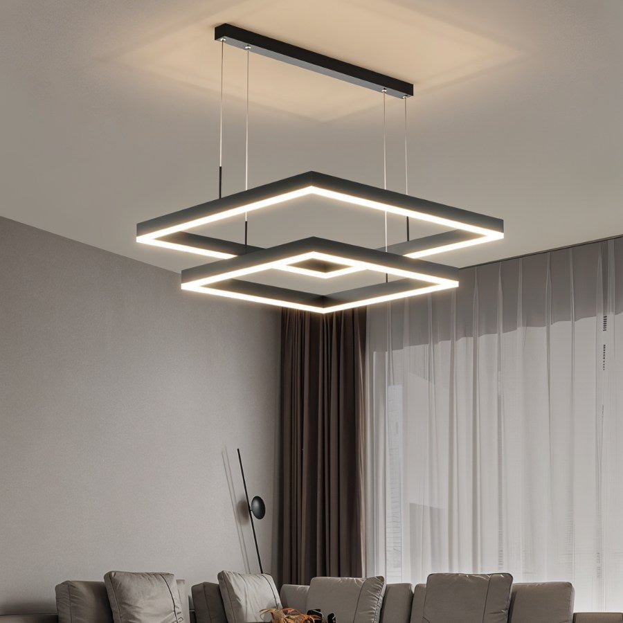 Noir Aura Chandelier for Elegant Diffused Lighting in Black or White