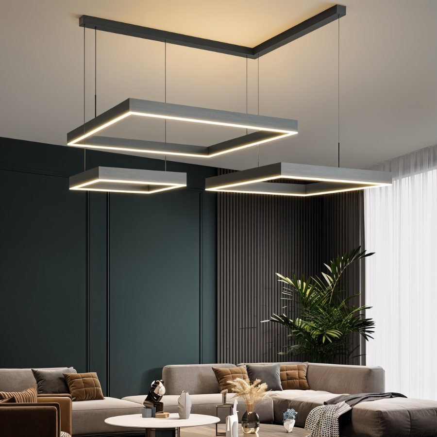 Noir Aura Chandelier for Elegant Diffused Lighting in Black or White