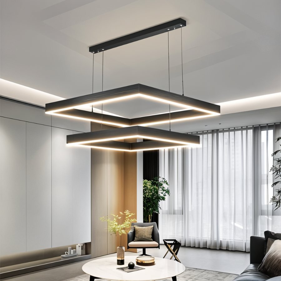 Noir Aura Chandelier for Elegant Diffused Lighting in Black or White