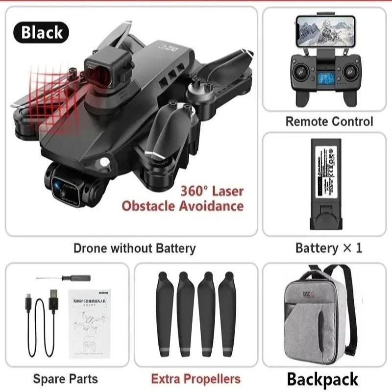 Altaris Aero Drone Pro, dobbelt 8K-kamera, GPS-stabiliseret flyvning