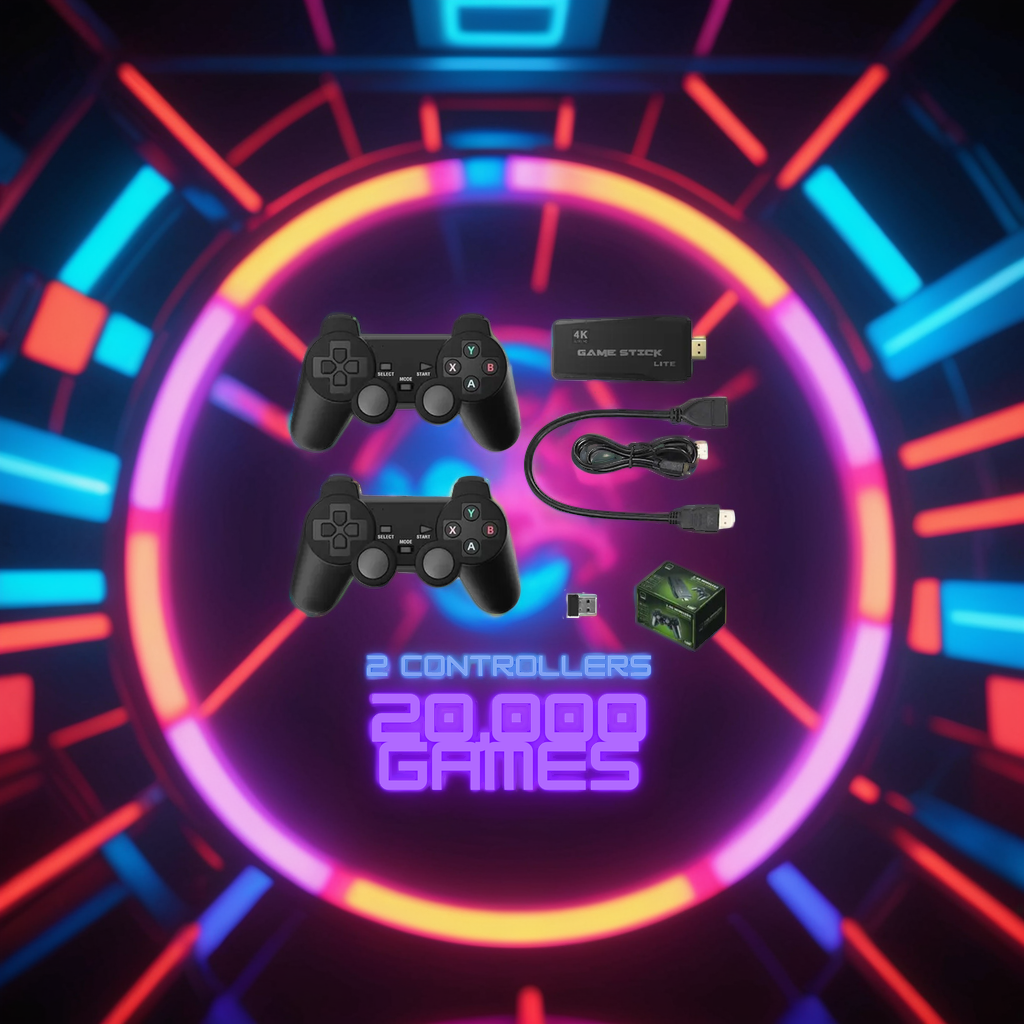 Console di gioco retrò Vanta, 64GB, due controller, oltre 20.000 giochi