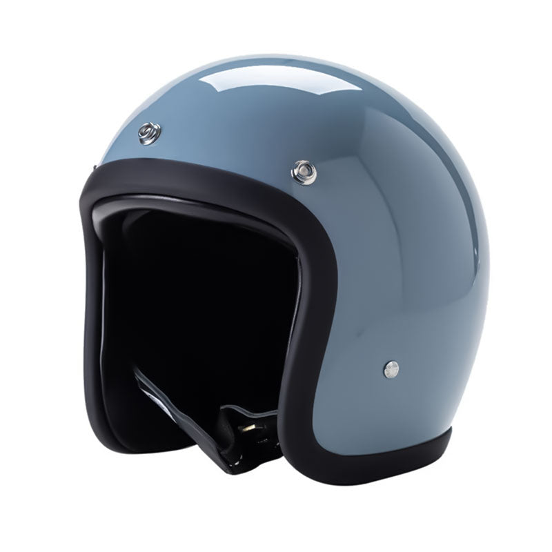 Cască retro de motocicletă AeroGuard, certificată DOT și ECE, cu carcasă din fibră de sticlă