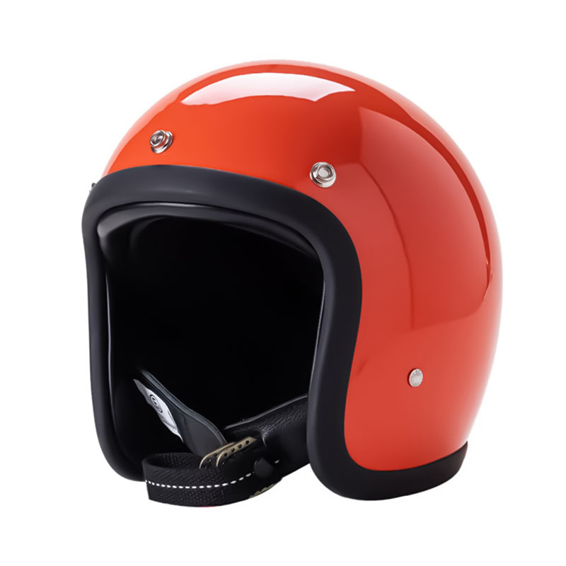 Cască retro de motocicletă AeroGuard, certificată DOT și ECE, cu carcasă din fibră de sticlă