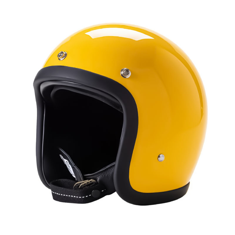 Cască retro de motocicletă AeroGuard, certificată DOT și ECE, cu carcasă din fibră de sticlă