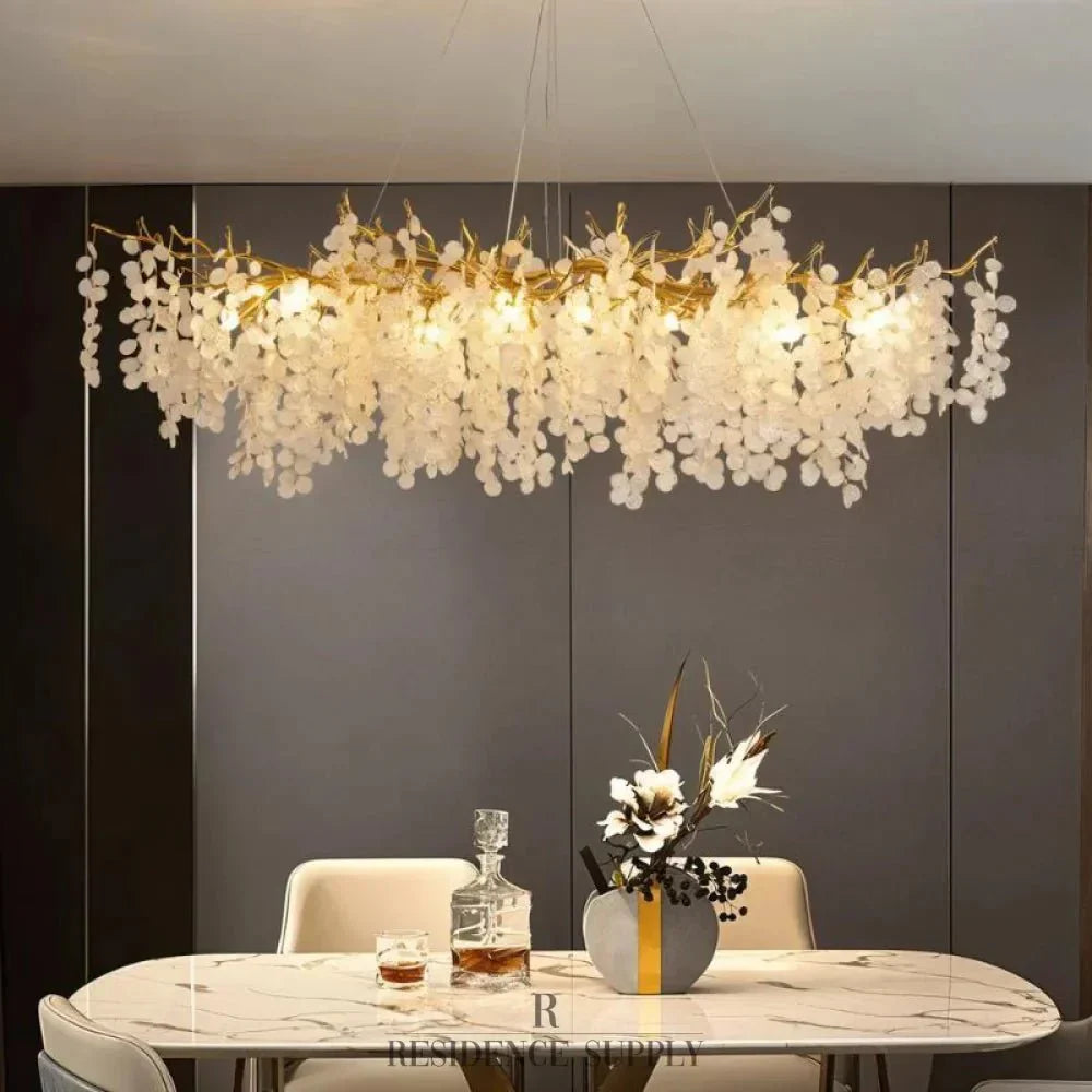 Aurora Glimmer Crystal Branch Chandelier With Gold Finish